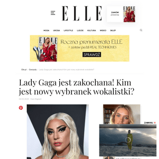 Lady Gaga jest zakochana! Kim jest nowy wybranek wokalistki- - Elle.pl - trendy wiosna lato 2020 - moda, uroda, modne fryzury, b