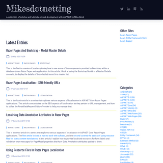 A complete backup of mikesdotnetting.com