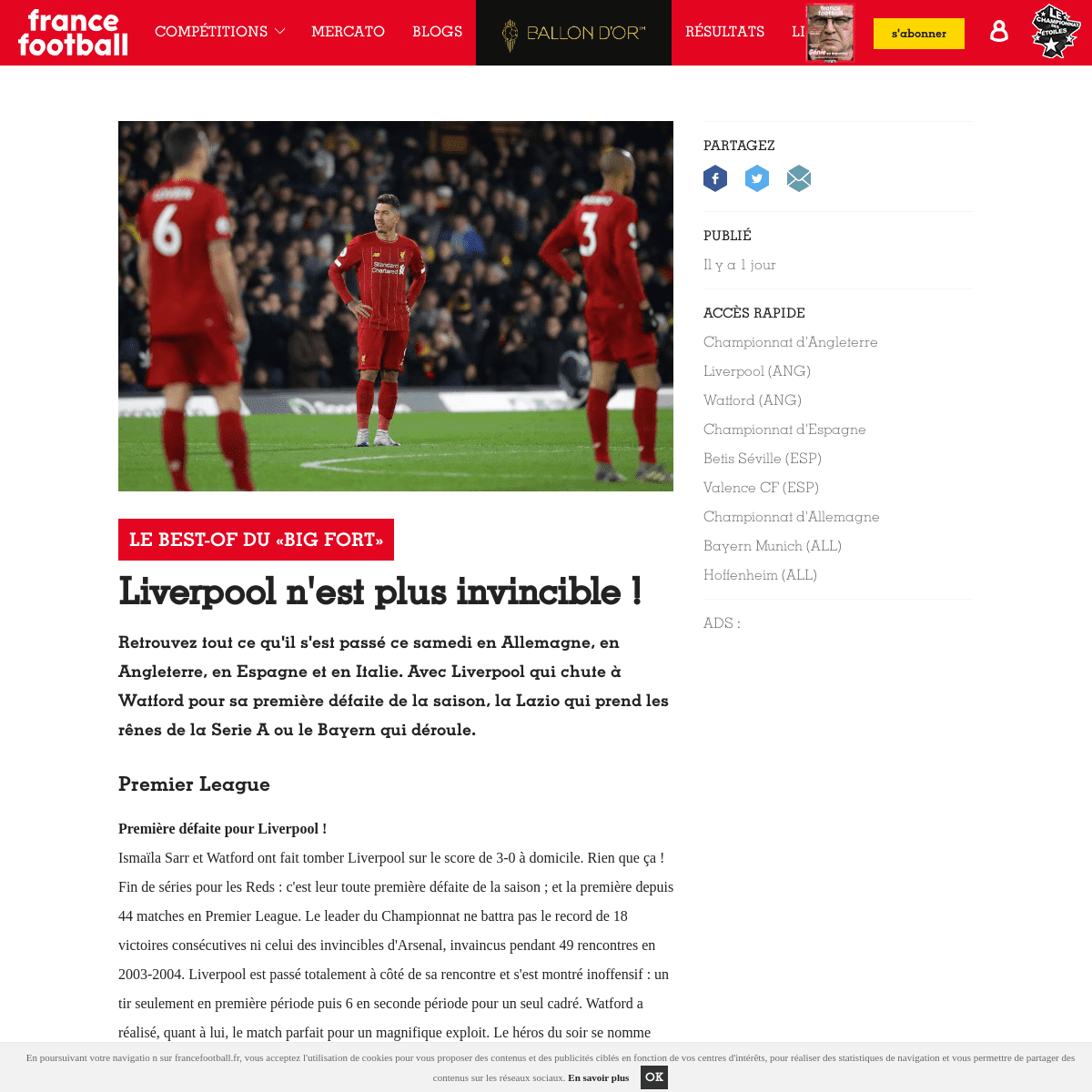 A complete backup of www.francefootball.fr/news/Liverpool-n-est-plus-invincible/1114692