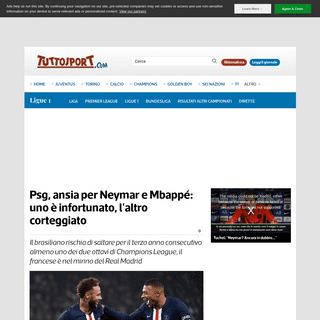 A complete backup of www.tuttosport.com/news/calcio/calcio-estero/ligue-1/2020/02/13-66696619/psg_ansia_per_neymar_e_mbappe_uno_
