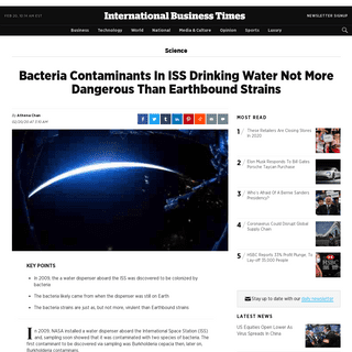 A complete backup of www.ibtimes.com/bacteria-contaminants-iss-drinking-water-not-more-dangerous-earthbound-strains-2925262