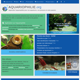 Aquariophilie et forum pour aquarium, poisson eau douce rÃ©cifal