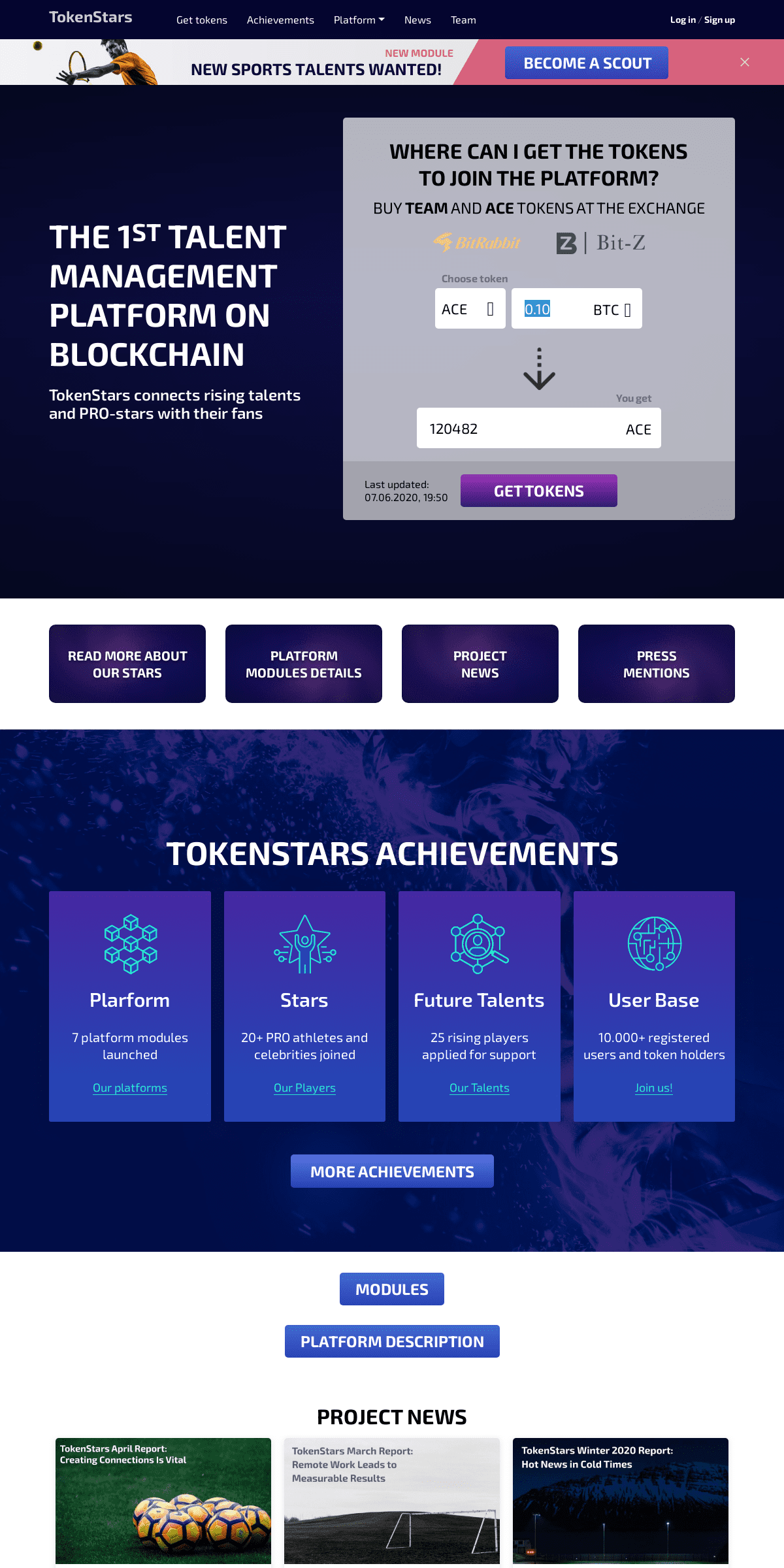 A complete backup of tokenstars.com