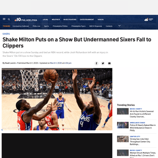 A complete backup of www.nbcphiladelphia.com/news/sports/sixers/shake-milton-puts-on-a-show-but-undermanned-sixers-fall-to-clipp