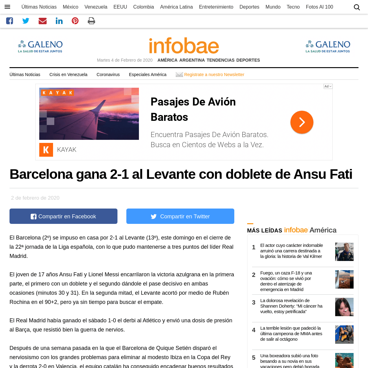 A complete backup of www.infobae.com/america/agencias/2020/02/02/barcelona-gana-2-1-al-levante-con-doblete-de-ansu-fati/