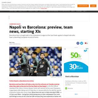 Napoli vs Barcelona- preview, team news, starting XIs - AS.com