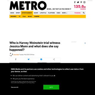 A complete backup of metro.co.uk/2020/02/04/harvey-weinstein-trial-witness-jessica-mann-say-happened-12178580/