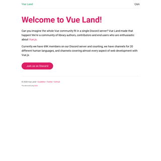 Welcome to Vue Land! - Vue Land