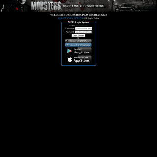Mobsters Players Revenge - Login - Mobsters Game - Mobsters App - Mobsters Facebook App - Android Mobsters App - iPhone Mobsters