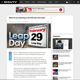 A complete backup of kutv.com/news/local/what-are-you-planning-to-do-with-your-extra-day