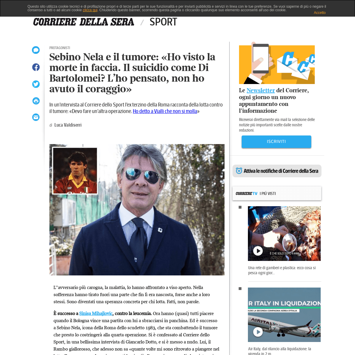 A complete backup of www.corriere.it/sport/20_febbraio_12/nela-ho-visto-morte-faccia-suicidio-come-bartolomei-l-ho-pensato-non-h