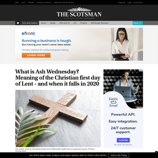 A complete backup of www.scotsman.com/arts-and-culture/what-is-ash-wednesday-meaning-of-the-christian-first-day-of-lent-and-when
