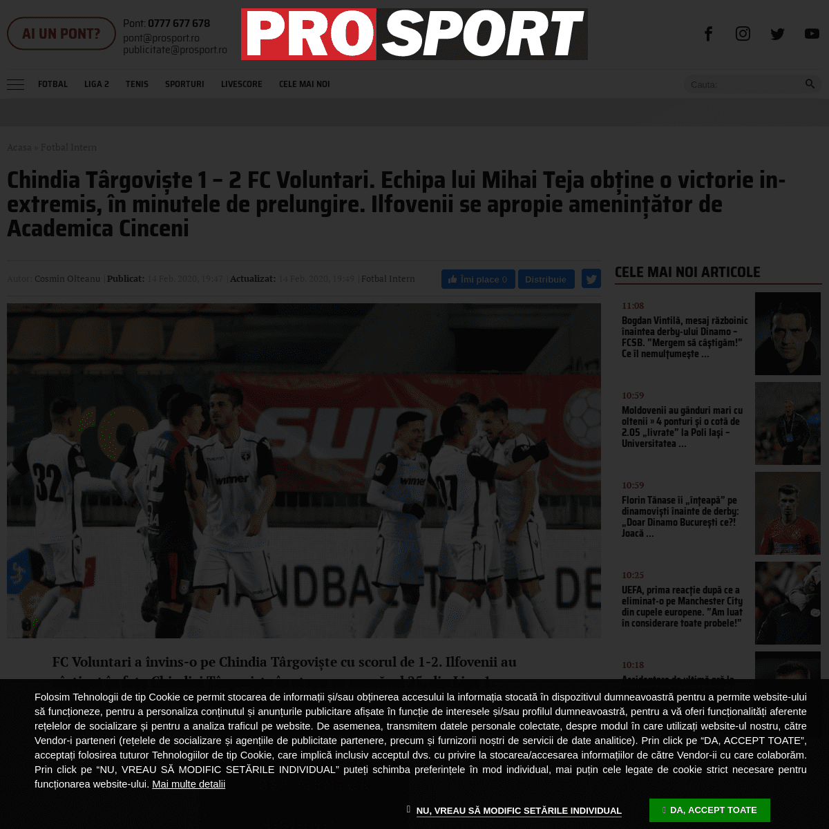 A complete backup of www.prosport.ro/fotbal-intern/live-text-chindia-targoviste-fc-voluntari-ilfovenii-se-lupta-pentru-a-scapa-d