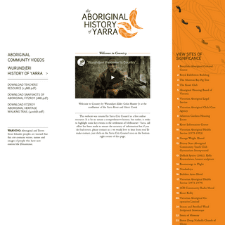 A complete backup of aboriginalhistoryofyarra.com.au