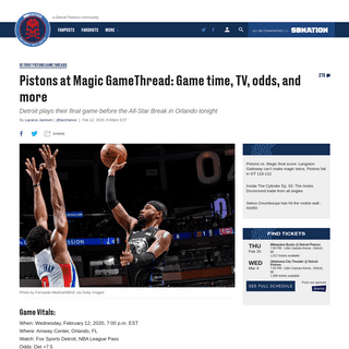 A complete backup of www.detroitbadboys.com/2020/2/12/21135075/pistons-at-magic-gamethread-game-time-tv-odds-and-more