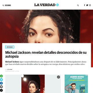 Michael Jackson- revelan detalles desconocidos de su autopsia - La Verdad Noticias