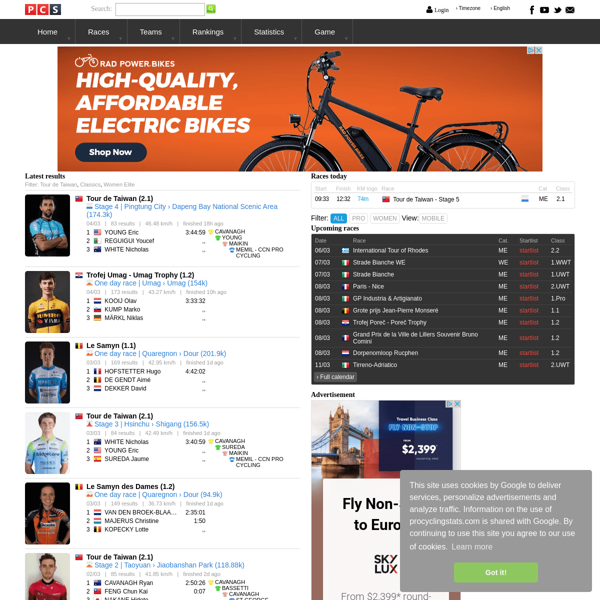 A complete backup of procyclingstats.com
