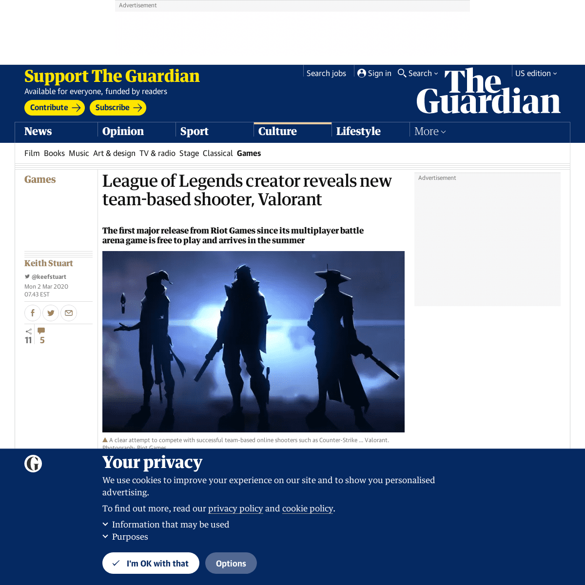 A complete backup of www.theguardian.com/games/2020/mar/02/league-of-legends-creator-reveals-new-team-based-shooter-valorant-rio
