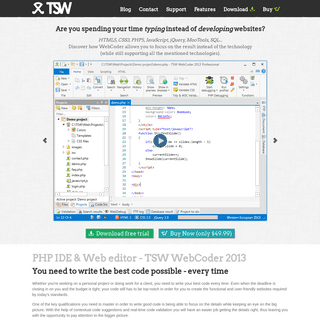 PHP IDE & Web editor - TSW WebCoder