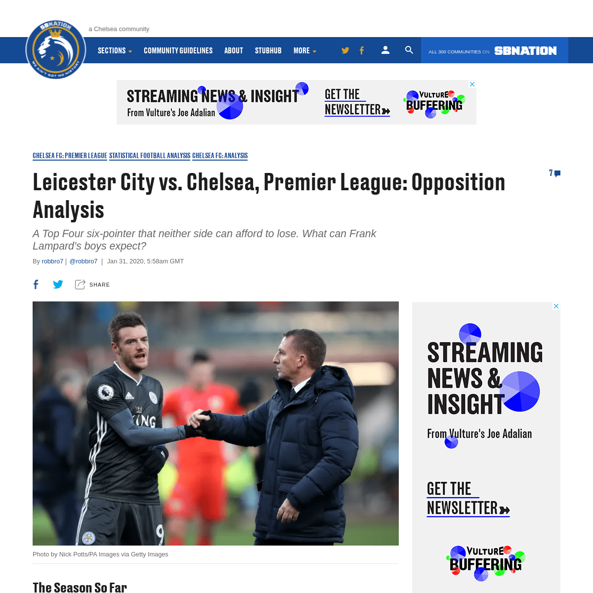 A complete backup of weaintgotnohistory.sbnation.com/2020/1/31/21116280/leicester-city-vs-chelsea-premier-league-opposition-anal