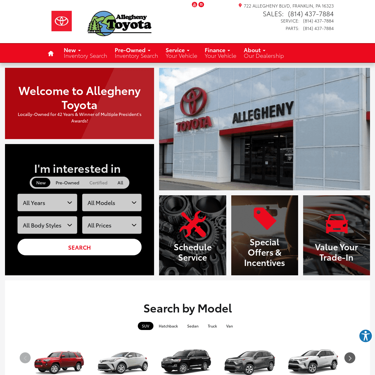 A complete backup of alleghenytoyotapa.com