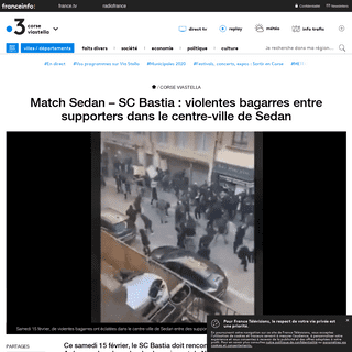 Match Sedan â€“Â SCÂ Bastia -Â violentes bagarres entre supporters dans le centre-ville de Sedan - France 3 Corse ViaStella