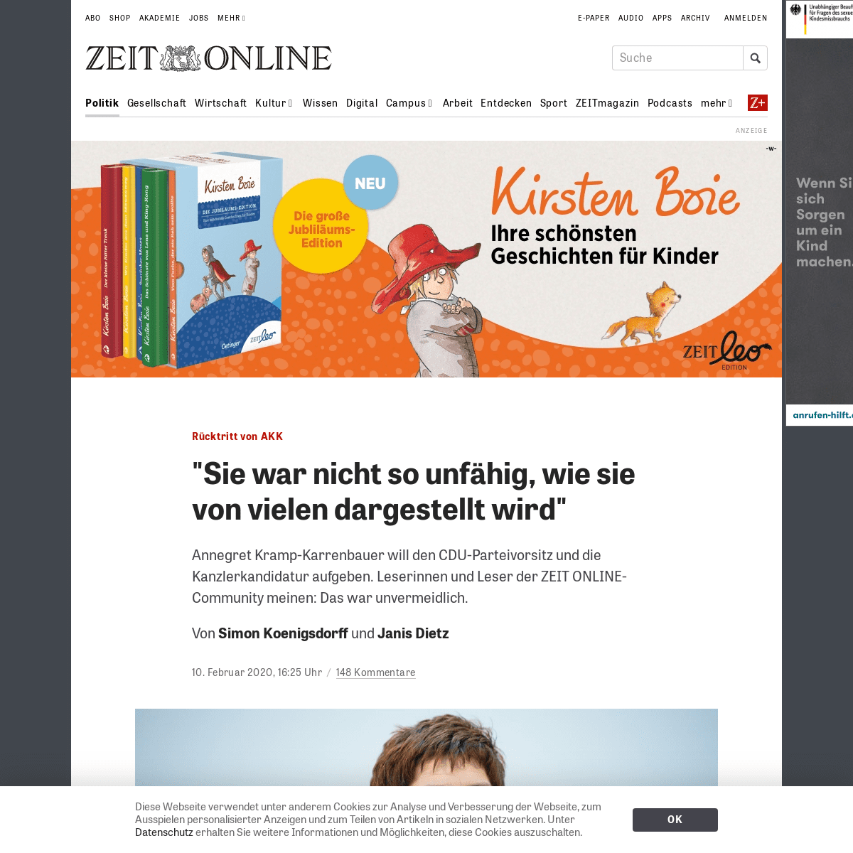 A complete backup of www.zeit.de/politik/deutschland/2020-02/ruecktritt-akk-cdu-parteivorsitz-kanzlerkandidatur-waehler-umfrage