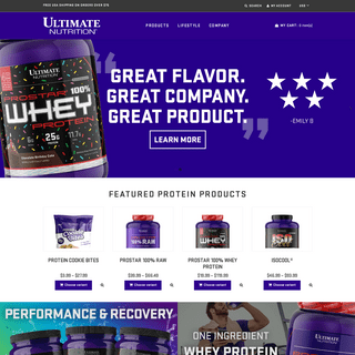Ultimate Nutrition - The Makers of Prostar Whey Protein â€“ Ultimate Nutrition, Inc.