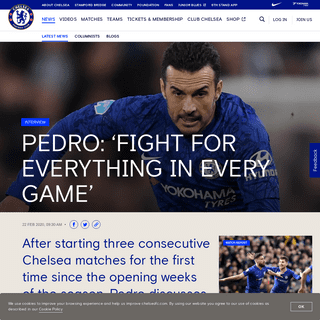 A complete backup of www.chelseafc.com/en/news/2020/02/22/pedro-urges-chelsea-to--fight-for-everything-in-every-game--ahea