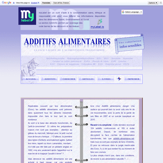 A complete backup of additifs-alimentaires.net