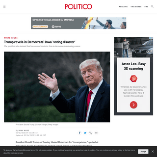 A complete backup of www.politico.com/news/2020/02/04/trump-calls-iowa-caucus-unmitigated-disaster-110662