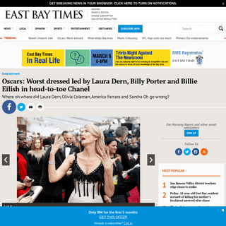 A complete backup of www.eastbaytimes.com/2020/02/09/oscars-worst-dressed-led-by-laura-dern-billy-porter-and-billie-eilish-in-he