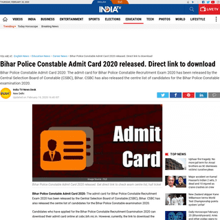 A complete backup of www.indiatvnews.com/education/career-bihar-police-constable-admit-card-2020-direct-link-exam-centre-list-59