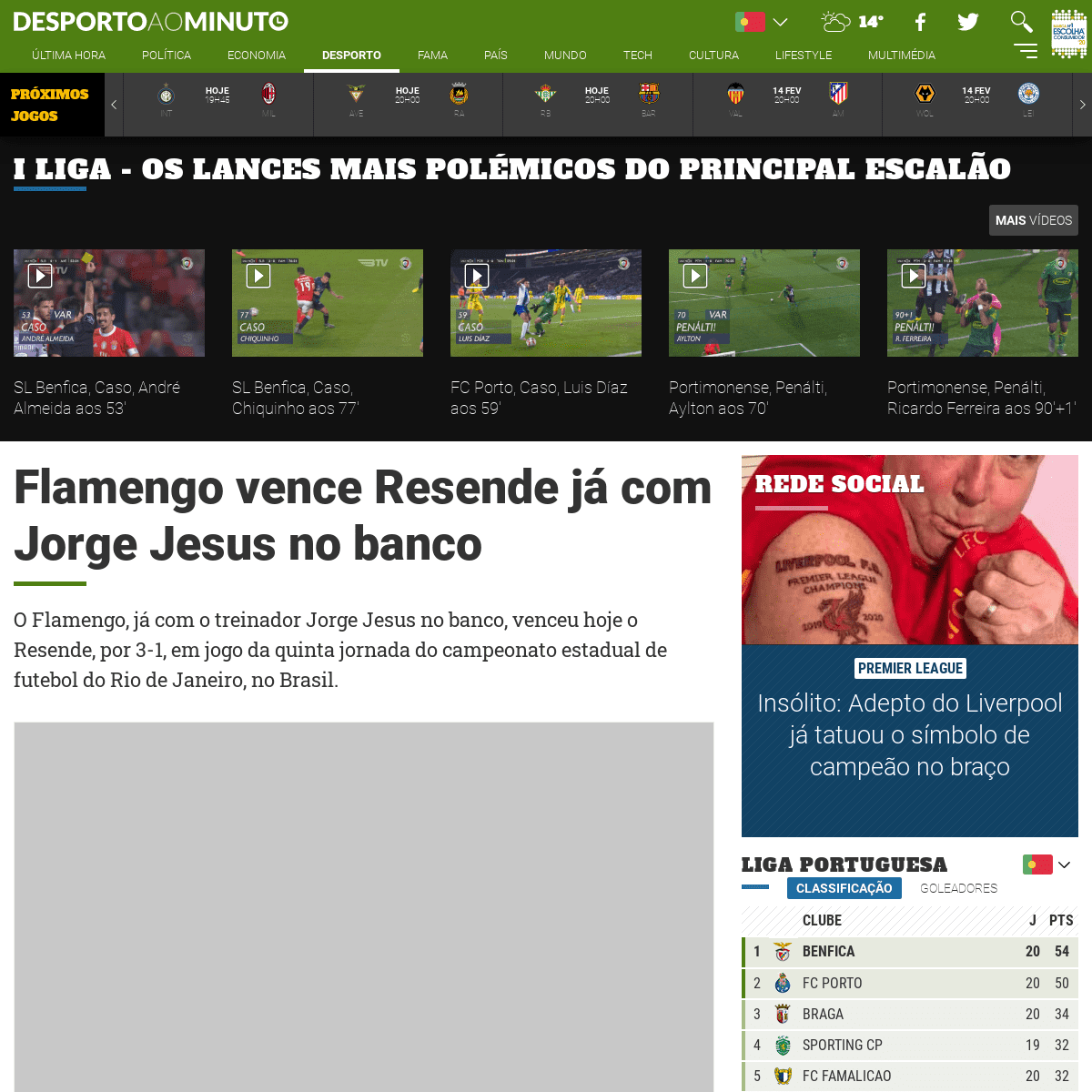 Flamengo vence Resende jÃ¡ com Jorge Jesus no banco