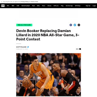 Devin Booker Replacing Damian Lillard in 2020 NBA All-Star Game, 3-Point Contest - Bleacher Report - Latest News, Videos and Hig