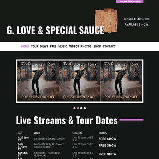 Home - G. Love and Special Sauce