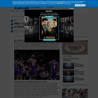 Nba- i Lakers passano a Denver, si fermano i Raptors-br -- Â  - News - Sportmediaset