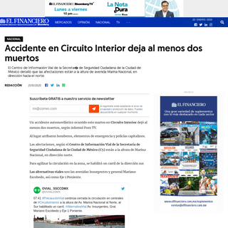 A complete backup of www.elfinanciero.com.mx/nacional/accidente-en-circuito-interior-deja-al-menos-dos-muertos