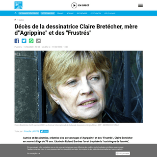 A complete backup of www.france24.com/fr/20200211-bd-claire-bretecher-deces-bande-dessinee-agrippine