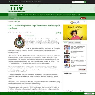 A complete backup of www.thenigerianvoice.com/news/285389/nysc-warns-prospective-corps-members-to-be-be-wary-of-frauds.html