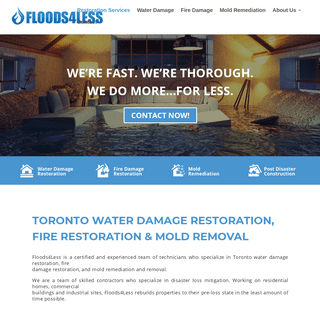 Floods 4 Less - Toronto Water Damage, Fire Damage & Mold Remediation