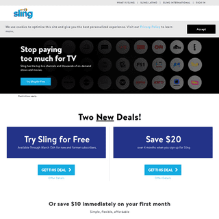Live TV Streaming - Sling TV