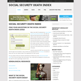 A complete backup of socialsecuritydeathindex-search.com
