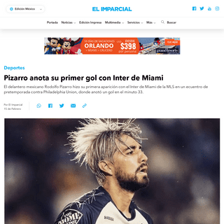 Pizarro anota su primer gol con Inter de Miami - ELIMPARCIAL.COM