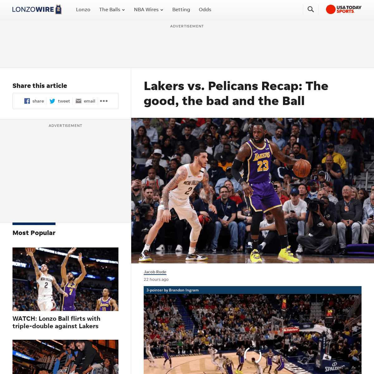 A complete backup of lonzowire.usatoday.com/2020/03/01/la-lakers-new-orleans-pelicans-stats-highlights-recap-lebron-james-zion-w