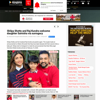A complete backup of www.bollywoodhungama.com/news/bollywood/shilpa-shetty-raj-kundra-welcome-daughter-samisha-via-surrogacy/