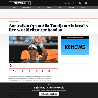 A complete backup of thenewdaily.com.au/sport/tennis/2020/01/21/australian-open-ajla-tomljanovic/