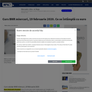 A complete backup of www.impact.ro/curs-bnr-miercuri-19-februarie-2020-ce-se-intampla-cu-euro-21551.html