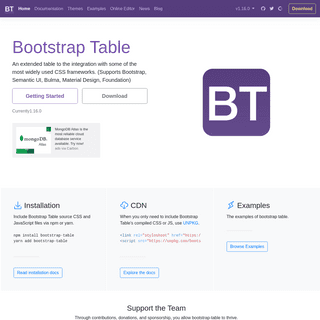 A complete backup of bootstrap-table.com