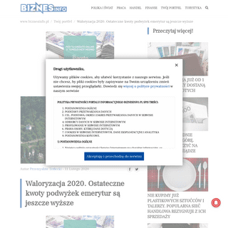 A complete backup of www.biznesinfo.pl/waloryzacja-2020-110220-pt-emerytura